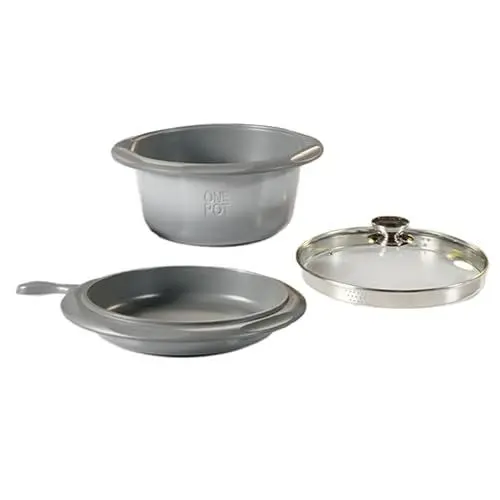 Produktbild: Livington WonderPot 4-in-1 Multifunktionstopf – 24 cm – Bratpfanne, Schmortopf, Kochtopf & Wärmesystem in Einem