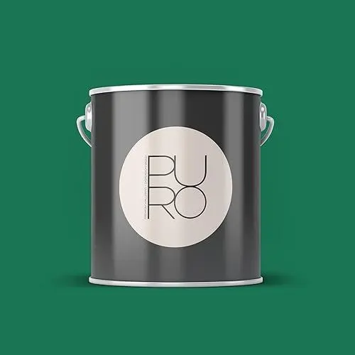 Produktbild: Livingwalls PURO Premium Wandfarbe c5000 - Malerfarbe mit sehr hoher Deckkraft - matte hochwertige Innenfarbe in Grün - 2,5l
