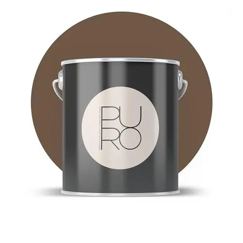 Produktbild: Livingwalls PURO Premium Wandfarbe c7020 - Malerfarbe für Wohnräume und Arbeitszimmer mit sehr hoher Deckkraft - matte hochwertige in Braun - 2,5l
