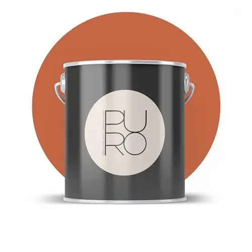 Produktbild: Livingwalls PURO Premium Wandfarbe c9006 - Malerfarbe für Wohnräume und Arbeitszimmer mit sehr hoher Deckkraft - matte hochwertige in Rot, Orange - 2,5l
