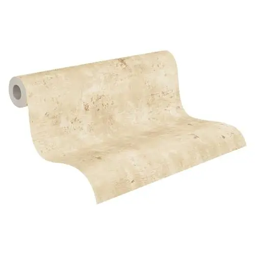 Produktbild: Livingwalls Tapete 396705 Industrial - hochwertige Tapete Beton in Beige mit Metalliceffekt in Gold - Wandtapete Putzoptik auf 10,05m x 0,53m - Made in Germany