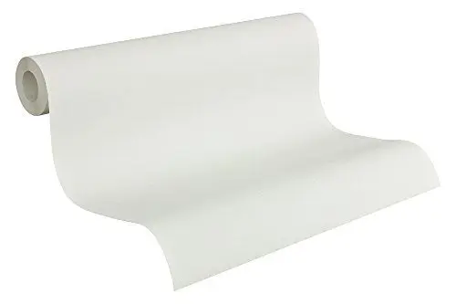 Produktbild: A.S. Création Pure Elegance Vliestapete mit Leinenoptik 0,53 x 10,05 m – Weiß – Uni Tapete mit Struktur - Made in Germany - einfarbige weiße Wandtapete für verschiedene Räume - 211798