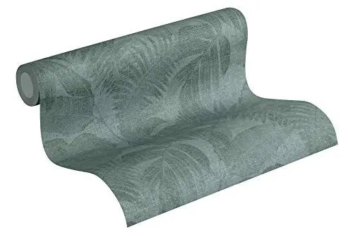 Produktbild: Livingwalls Vliestapete New Walls Tapete Cosy & Relax mit Palmenblättern 10,05 m x 0,53 m grün Made in Germany 373963 37396-3