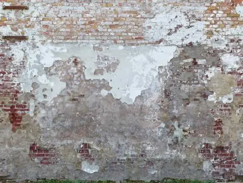 Produktbild: Livingwalls Vliestapete - Backstein Tapete in Grün, Braun und Weiß - Wandtapete für verschiedene Räume - Wandbild XXL 2,80 m x 3,71 m