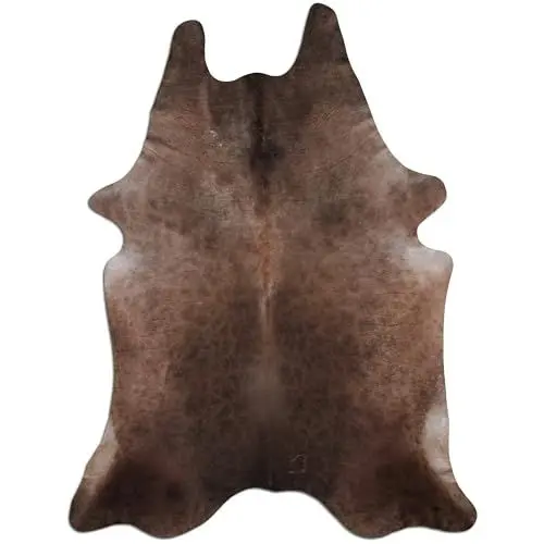Produktbild: Livorio Premium Kuhfell Teppich - L210 x B180 cm - Champagner braun grai - einmaliges Naturprodukt aus Südamerika | Rinderfell | Echtfell | Dark Champagne | K340