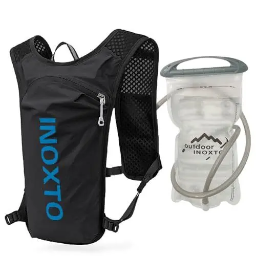 Produktbild: Lixada 5L Ultraleicht Trinkrucksack Trail Rucksack Trinkweste, atmungsaktiver Hydration Pack Fahrradrucksack mit 1,5L Wasserflasche für Wandern, Laufen, Radfahren, Camping, Marathoner