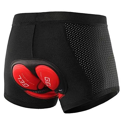 Produktbild: Lixa-da Herren Radunterhose, Radsportshorts Fahrradhosen mit elastische atmungsaktive, 3D Gel Sitzpolster mit Einer hoher Dichte, MTB Bike Fahrrad Unterwäscheshorts