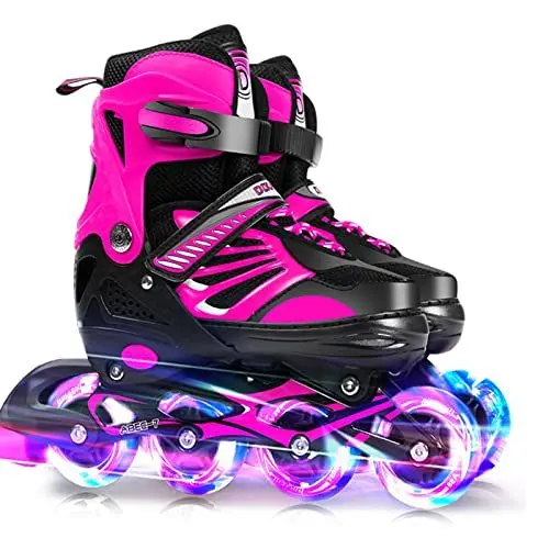 Produktbild: Lixada Inline Skates Kinder Vestellbare Inliner mit beleuchteten PU Rädern Rollschuhe Geschenk für Kinder Teenager,Jungen Mädchen Anfänger Damen Herren,Größe 28-33/34-37/38-41