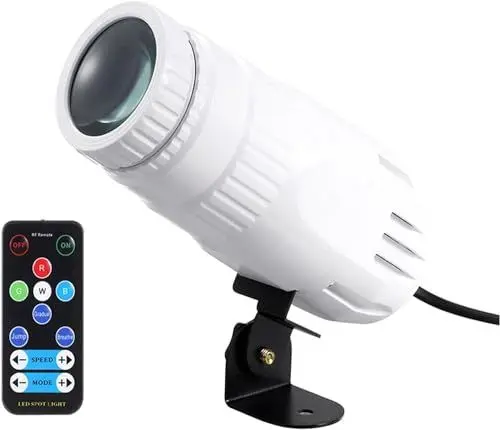Produktbild: Lixada Mini RGBW LED Beam Spot Pinspot Licht mit Remote, DJ Effekt Licht, Bühneneffekt Beleuchtung für Disco Party Bar Club Show Hochzeit, Weiß