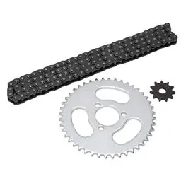 Produktbild: SPYMINNPOO T8F Kettenrad Set, T8F Vorderes und Hinteres Kettenrad Ersatz Hochleistungs T8F Getriebe Kettensatz Ersatzzubehör für Modifizierte Mini-Motorräder Karts, ATVs