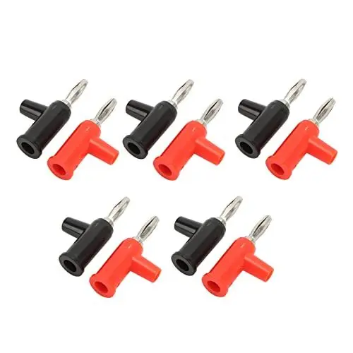 Produktbild: LIYJTK Stapelbare Bananenstecker, 10 Stück 4-mm-Bananenstecker, stapelbarer lötfreier Bananenstecker für Sicherheitszubehör