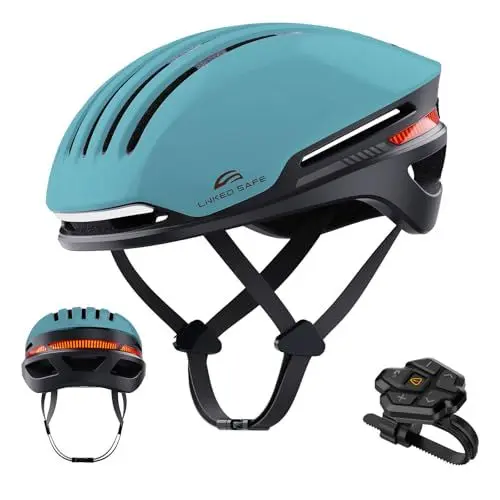 Produktbild: LIZVIE Fahrradhelm mit Bluetooth, intelligenter Fahrradhelm für Erwachsene Männer Frauen mit eingebauten Lautsprechern, intelligenter Kommunikations-Fahrradhelms. (Tintenblau, S)