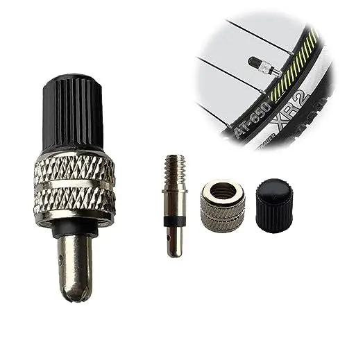 Produktbild: LJFEA Fahrradventil Ersatz Set(6 Stück),Deutscher Fahrradventil Fahrrad Einsatz Fahrradventil Adapter,Ventil-Mutter,Ventil-Kappen,für DV/NV/BV Bike Valve