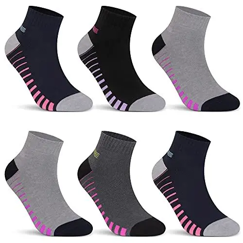 Produktbild: L&K 6 Paar Thermosocken Damen Winter Sneaker Socken Warme Socken mit Innenfrotttee Baumwolle Warm Sportsocken Vollfrottee Wintersocken 2038 39-42