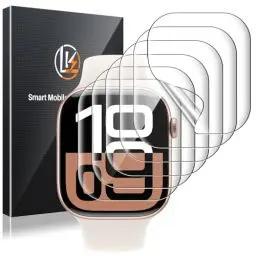 Produktbild: LK 6 Stück Schutzfolie für Apple Watch Series 10 42mm, Premium Qualität, Blasenfrei, Anti-Staub, HD Klar, Weiches TPU, Volle Abdeckung Displayfolie für iWatch Series 10 42mm