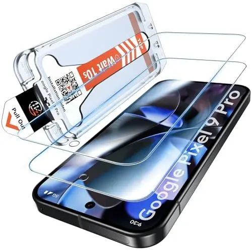 Produktbild: LK für Google Pixel 9 Pro Panzer Schutz Glas, 2 Stück Vollständige Abdeckung Schutzfolie, (Auto-Installation), 0 Staub & Blasen, Kratzfest, HD Hart Folie&Anti-Fingerabdruck für Pixel 9 Pro Foile