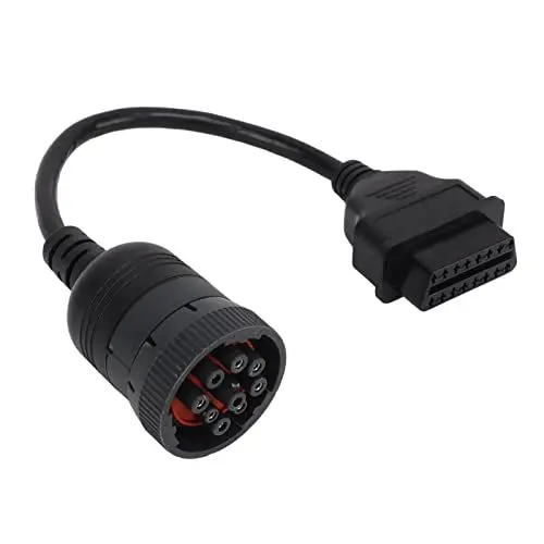 Produktbild: LKW-Diagnose-Schnittstellenadapter, 16-poliges OBD2-auf-9-poliges Adapterkabel, Kfz-Diagnosegerät mit Breiter Anwendbarkeit für LKW