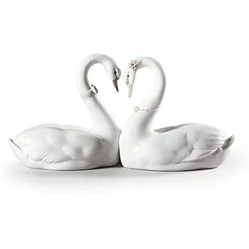 Produktbild: LLADRÓ Figur Schwanenpaar. Schwan. Porzellan.