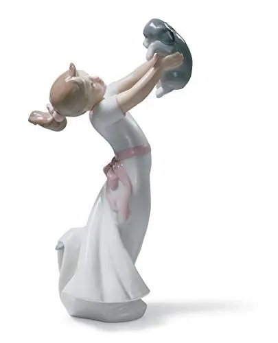 Produktbild: LLADRÓ Mädchen-Figur Mit Hund Wir Wollen Freunde Sein. Mädchen. Porzellan.
