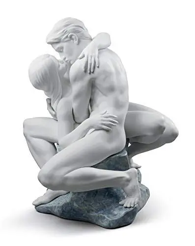 Produktbild: LLADRÓ Pärchen-Skulptur Leidenschaftlicher Kuss. Paar. Porzellan.