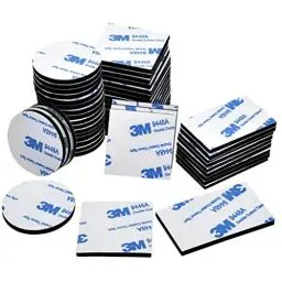 Produktbild: LLNRC Klebepads Doppelseitig, Schaumstoff-Pads 110 Stück Schwarz Selbstklebend Doppelt,Rund,Rechteck und Quadratisch für Wände Boden,Türen,Kunststoffe,Gläser und Metall Extra Stark Klebeband