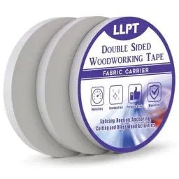 Produktbild: LLPT Doppelseitiges Klebeband Für Die Holzbearbeitung Je 13MM x 27M x 0.3MM 3 Stück Doppelseitiges Wende-Klebeband für Holzarbeiter Rückstandsfrei Entfernbar Für Holzschablone (WT0590W3)