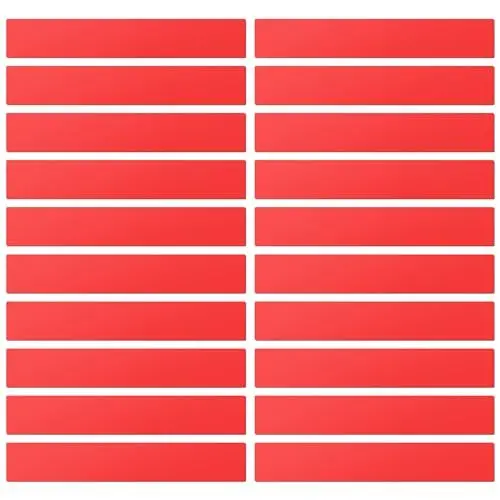 Produktbild: LLPT Trocken Abwischbare Magnetstreifen | 20 Stück | Blanko beschreibbarer Magnet | Wiederverwendbare Abwischbare Magnetschilder | für Whiteboard (DMS11220RD) | Farbe Rot | 2,5CM x 30CM