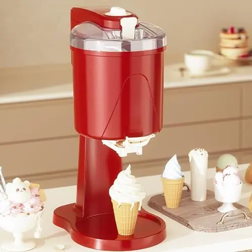 Produktbild: LLYLAFDC Mini-Eismaschine, Automatic Mini Fruit Softeismaschine, 1L Softeismaschine Für Zuhause, Joghurtbereiter Und Eisbereiter Für Eiscreme，für Zuhause, Bar, Café