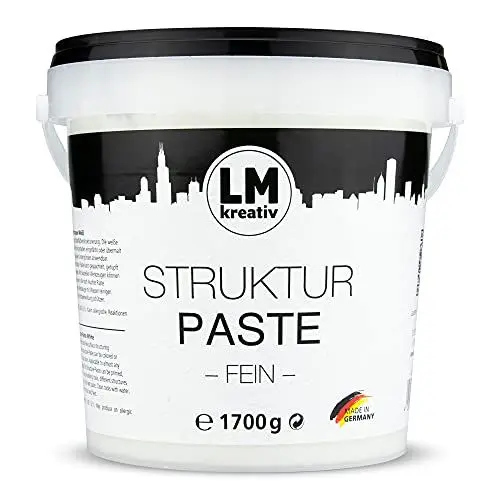Produktbild: LM Strukturpaste fein 1,7 kg | Texture Paste | für Acrylmalerei & Leinwand | Spachtelmasse Acryl | Impasto | Flächenspachtelmasse | Spachtel