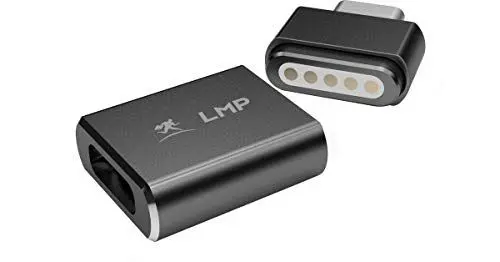 Produktbild: LMP magnetischer Sicherheitsadapter, USB-C, für Ladekabel bis zu 100 W. grau - Space Gray