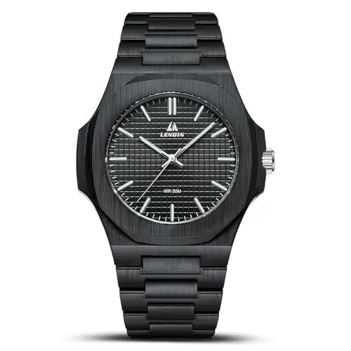 Produktbild: LN LENQIN Herrenuhren wasserdichte Zeigeruhren mit Silikonarmbändern Herrenmode Sportuhren Herren Quarzuhren Große analoge Herrenuhr