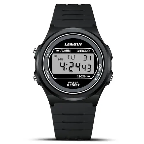 Produktbild: Uhren Herren Digital Herren Uhr Sport Uhr 30m Wasserdicht Armbanduhr Herren mit Wecker, Stoppuhr, LED-Hintergrundbeleuchtung Digitaluhr für Männer