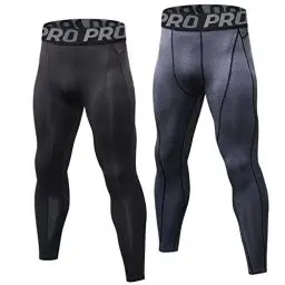 Produktbild: LNFINTDO 2er-Pack Kompressionshose Herren Laufhose Lang Schnelltrocknende Sportleggings Atmungsaktive Running Tight Männer für Fitness Gym Joggen Training Basketball