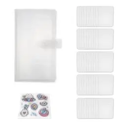 Produktbild: LNSYSNS Aufbewahrung Schmuck, Transparentes Schmuckaufbewahrungsbuch, Schmuckaufbewahrung Reise, Anti-Oxidation, PVC-Klarer Kunststoff für Ohrringe, Halsketten und Ringe(84Raster+50Tasche)