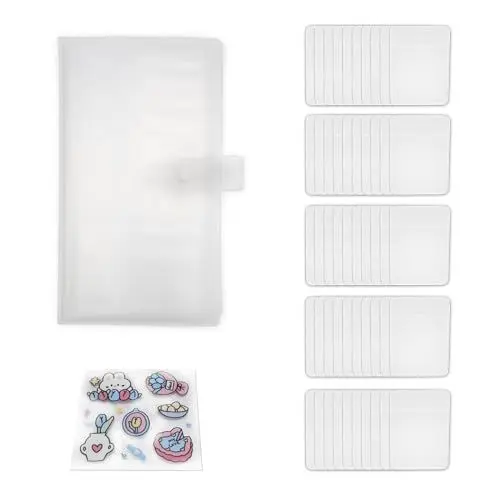 Produktbild: LNSYSNS Aufbewahrung Schmuck, Transparentes Schmuckaufbewahrungsbuch, Schmuckaufbewahrung Reise, Anti-Oxidation, PVC-Klarer Kunststoff für Ohrringe, Halsketten und Ringe(84Raster+50Tasche)