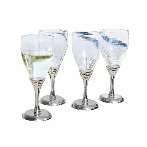 Produktbild: Glas 4er Set Lausanne klar/silber