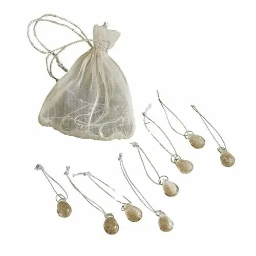Produktbild: Loberon Anhänger 24er Set Lainey, Dezentes Design, für EIN Schönes Weihnachtsambiente, Echte Handarbeit, Weihnachtsdeko, Weihnachten, Glas, Organza, klar