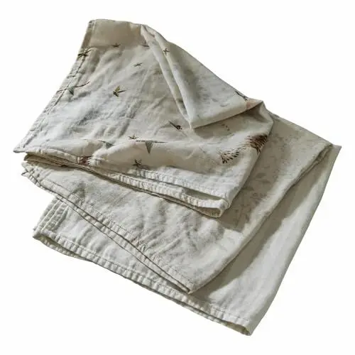 Produktbild: Loberon Babytuch 3er Set Bellise, DREI Designs, Weich & Atmungsaktiv, Dezente Muster, Spucktuch, Kuscheltuch, Baby-Ausstattung, Baumwolle, Creme