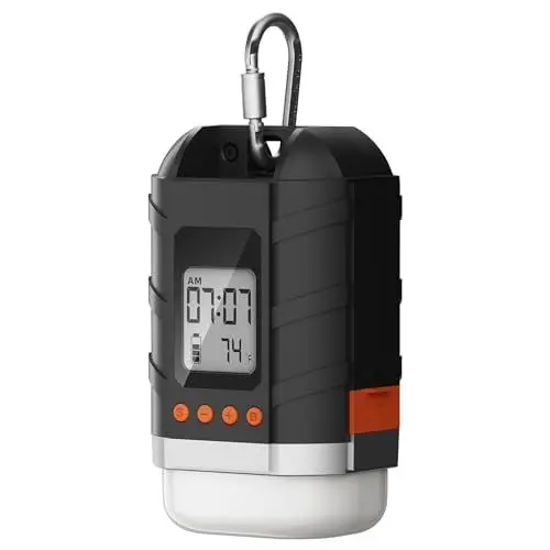 Produktbild: LOBKIN Camping Laterne Aufladbar, Camping Licht Mini mit 5 Lichtmodi, Licht Tragbar Camping Eingebaut 15600mAh Akku Notfall Ausrüstung für Draussen