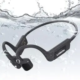 Produktbild: LOBKIN Knochenschall Kopfhörer Bluetooth 5.3 - IP68 Wasserdicht Kopfhörer zum Schwimmen, Sport Open-Ear kabelloser Kopfhörer mit 32G MP3 Player für Schwimmen Laufen Radfahrer, 6 Stunden Spielzeiten