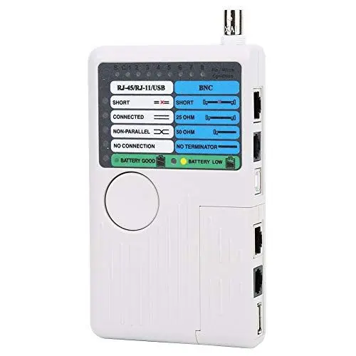 Produktbild: LOCADENCE 4 in 1 Netzwerkkabeltester, Automatische Scan Erkennung, Netzwerkkabel LED, Klare Anzeigen für RJ11, RJ45, USB Telefonleitungen, Netzwerkkabel, USB Kabel