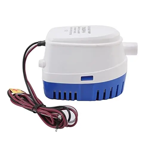 Produktbild: LOCADENCE Automatische Tauchboot Bilgenwasserpumpe, Schlagfeste Mini DC Wasserpumpe mit Schwimmerschalter für Boote, Aquarien, Tauchbecken (12V)