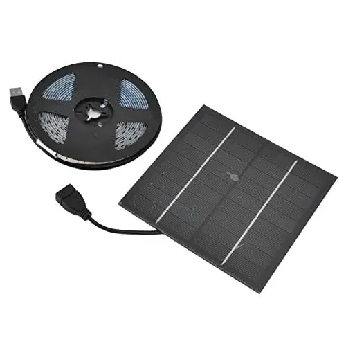 Produktbild: Locadence Solar Pflanzen Wachstumslichtleiste, 5 A, 5 V, 5 W, Fördert das Wachstum, LED Wachstumslichtleiste mit Solarpanel für Pflanzen, Gewächshaus, Gartenarbeit, Heimische (1M)
