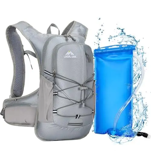 Produktbild: LOCAL LION Fahrradrucksack mit Trinkblase,Trinkrucksack,Laufrucksack für Damen und Herren, Ultraleicht wasserabweisend professionell, mit Kühlfach zum Fahrradfahren Sport Joggen