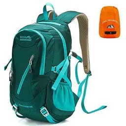 Produktbild: LOCAL LION Wanderrucksack Fahrradrucksack Trekkingrucksack 30L für Damen & Herren mit Regenschutz zum Wandern Trekking Camping Fahrradfahren Sport Uni Schule (grün 30L mit oberer Tasche)
