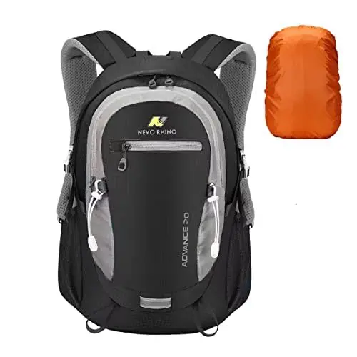 Produktbild: LOCAL LION Wanderrucksack Rucksack 20L mit Regenschutz Fahrradrucksack Reiserucksack Daypack für Damen und Herren wasserdicht zum Wandern Bergsteigen Reisen
