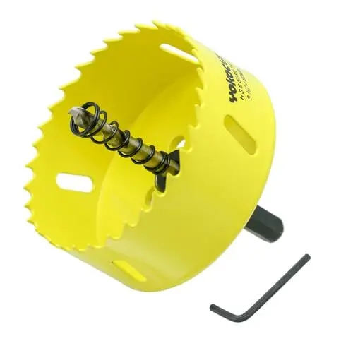 Produktbild: Lochsäge 80mm, Universal HSS M42 Bi-Metall Lochsägen, Lochkreissäge mit Sechskant-Schaft und Bohrer Lochbohrer Set Bohrkrone für Holz, Rigips, Trockenbau, Kunststoffe