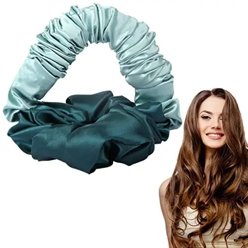 Produktbild: Lockenband, Heatless Hair Curlers, Schöne Locken ohne Hitze, Lockenwickler nach dem Schlafen, DIY Hairstyle, Haarwellen über Nacht (blau)