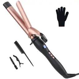 Produktbild: Lockenstab Haarcurler, JAETON Professional Keramischer Lockenwickler, LCD-Display mit Wärmehandschuh, 32mm für große Locken und sanfte Wellen