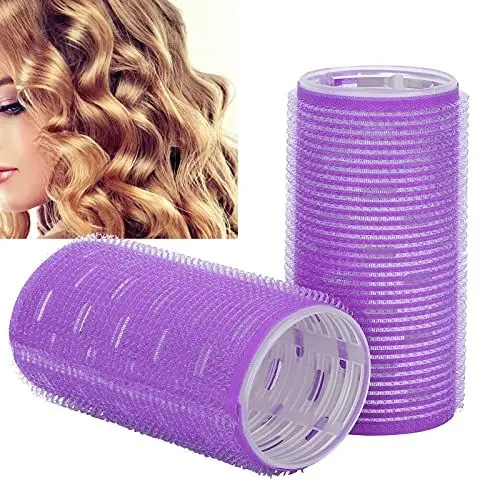 Produktbild: Großer Lockenwickler Für Pony, 2 Stück Self Grip, Schlaf Lockenwickler Für Frauen Haare, Friseur DIY Make-up Werkzeuge